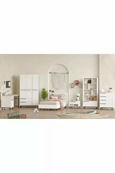 Set Camera da Letto Giovane Ocean 6 Pezzi Bianco