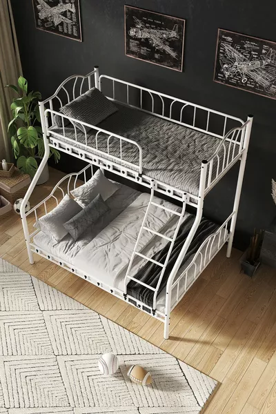 Imaj 3-Person Parent Triple Metal Bunk Bed & 