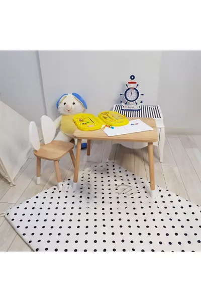 Table de jeu - Table d'activité - Table d'étude - Table pour activités - Ensemble table et chaise pour enfant avec 1 chaise