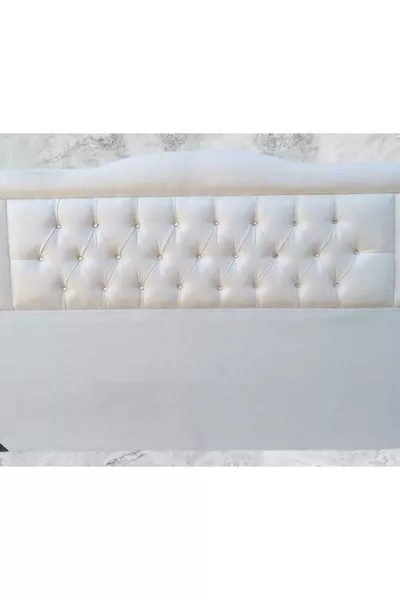 Title DK Double Bedroom Cream Fabric Plush Quilted Handmade