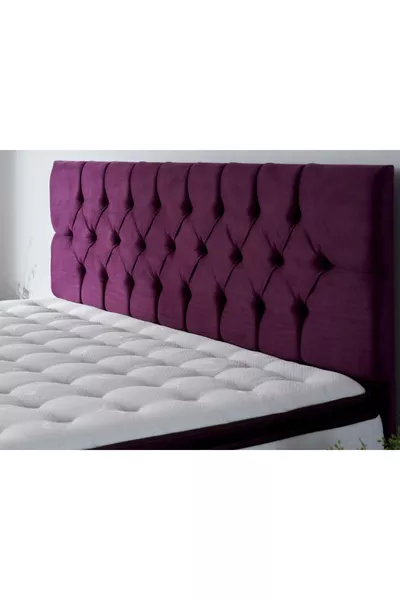 Niron Purple Kopfteil - Doppelbett-Kopfteil, abwischbares lila Stoff-Kapitonierte-Bettkopfteil