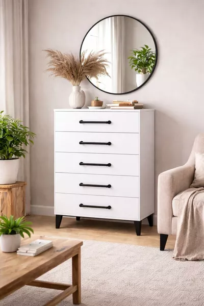 Aesthetic and Functional Dresser, First-Grade MDF Material, Stylish Drawer Cabinet