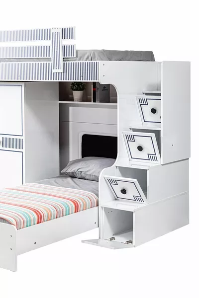 Ranza, Çizgi Ranza Karyola Masa 2 Adet Comfort Yatak
