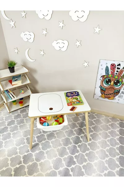 Children's Play Activity Desk Single Compartment Activity Table