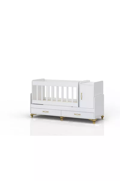 MDF with Railing, Mother-Side, With Cabinet, With Drawer, Expandable, Can Be a Bed, Rocking Cradle