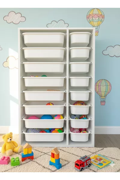 Mehrzweck-Spielzeugschrank mit Schubladen und Aufbewahrungseinheit – Kinderzimmer-Organizer MIT ETIKETT ALS GESCHENK