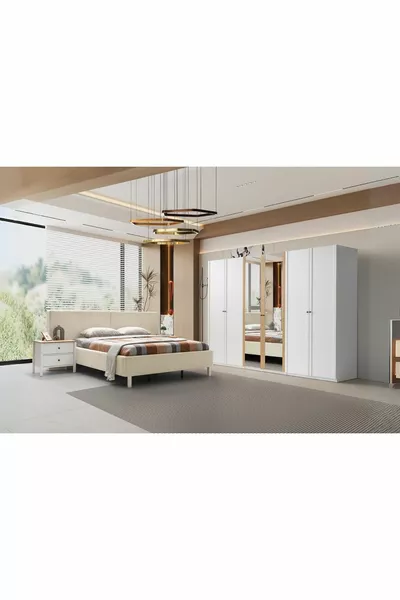 Mony White 6 Kapılı Yatak Odası Takımı