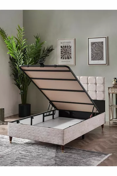 Bengü Baza+headboard (without mattress)
