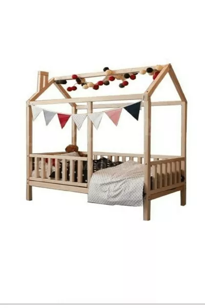 Lit Montessori avec cadre compatible et toit pour meubles Köşk