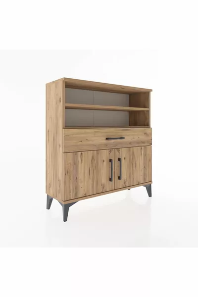 Arges Dresser with 3 Shelves, 1 Drawer, 2 Doors Pine-Pine