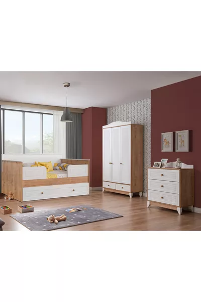 Camera da letto per bambini e neonati Sidney Sedir / Letto e set da 7 pezzi inclusi