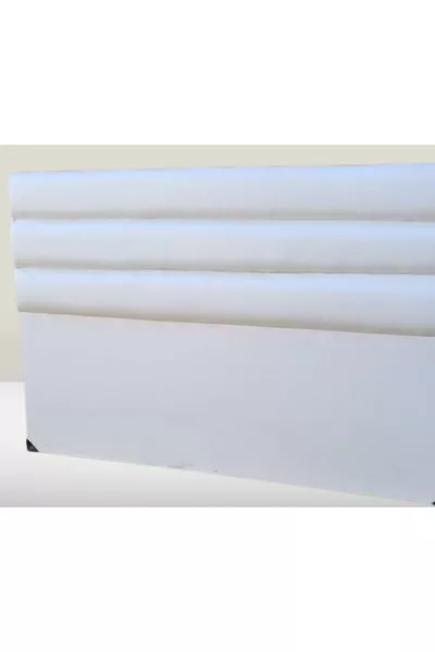 Titolo DK Doppia Persona Modello Pelle Sintetica Tessuto Bianco Imbottito a Fette Artigianale