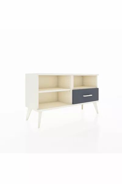 Arges Dresser with 2 Shelves and 1 Drawer Moonstone-Moonstone/Anthracite