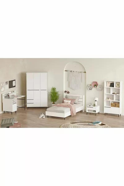 Set Camera da Letto Giovane Ocean 5 Pezzi Bianco