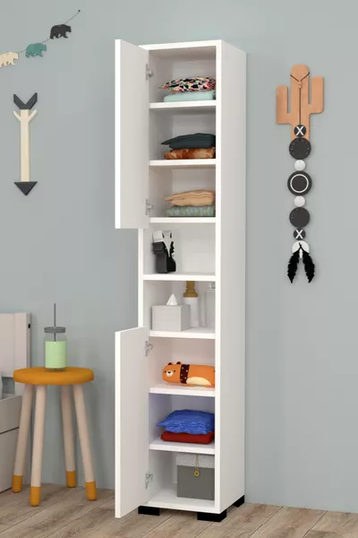 Tokyo No.3 Shelf 2-Door Youth Room Wardrobe