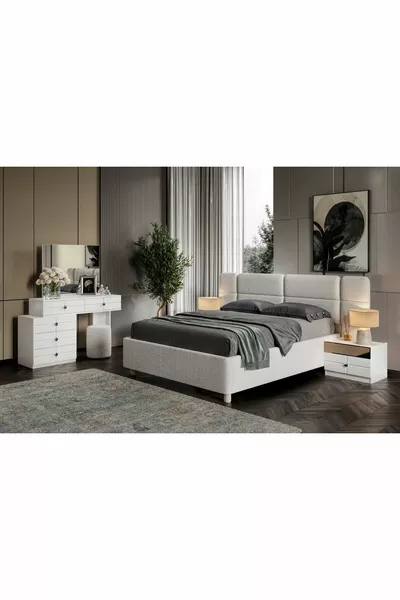 Gems White Bedroom Set