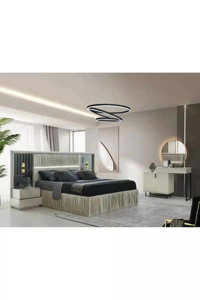 طقم غرفة نوم أيدان مصنوع من MDF