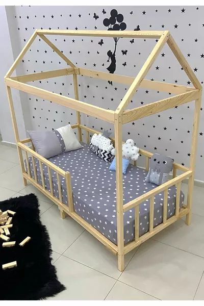 سرير مونتيسوري بعوارض من الخشب الطبيعي ماركاوم