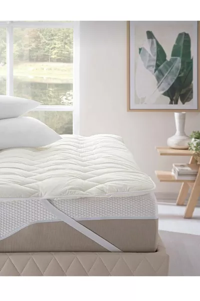 Matelas de sommeil en laine % avec élastique, lavable, rembourrage élevé