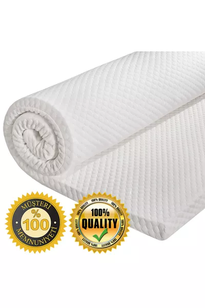 Matelas orthopédique en visco de 7 cm avec couvre-oreiller zippé offert