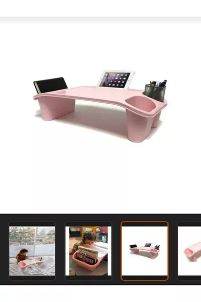 CHILDREN'S HOBBY TABLE PLAY TABLE WITH TABLET HOLDER. PINK