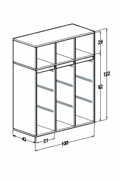 Armoire de rangement pour jouets en MDF avec étagères Kit-batu-4