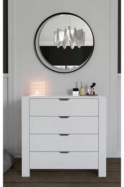 Duru Wit 4-ladenkast Slaapkamer Babykamer Wit X Cm
