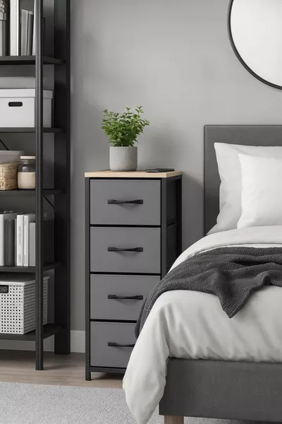 4-ladencommode Slaapkamer Organizer Kinderkamer Organizer Leren Laden Speelgoedkast
