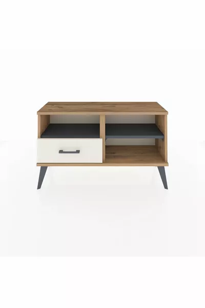 Arges Dresser with 2 Shelves and 1 Drawer Pine-Anthracite/Stone