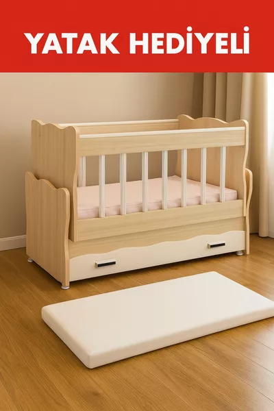 LINA CRIB WITH SWING AND BED GIFT * CRIB WITH DRAWERS