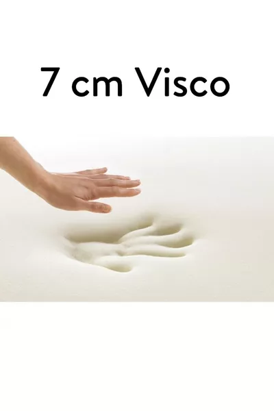 Ecotopper - Matelas surmatelas en mousse à mémoire de forme douce de 7 cm