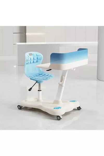 Plus Mobile Work Desk Blue