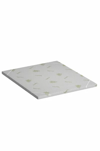 Protège-matelas, mousse à plumes d'oie, protège-matelas entièrement orthopédique à l'aloé véra, disponible en différentes tailles