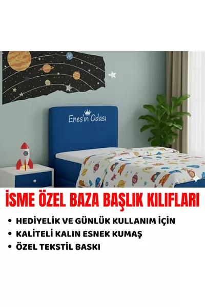 Personalisierter gedruckter Bettkopfteileschutz für Einzelbett, als Geschenk