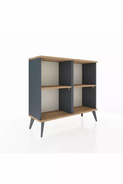 Arges Kast 2 Planken Antraciet-Ceder