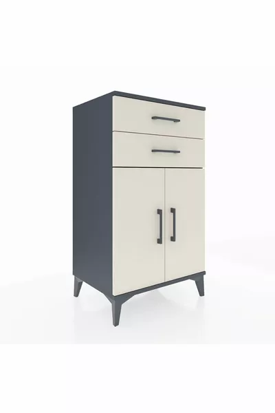 Hyperion Dressoir Enkelplank 2 Lade 2 Deur Antraciet-Houtkleur