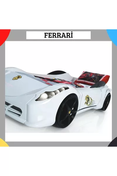 Lit voiture Ferrari Farinay Istanbul, armoire pour chambre d'enfant et lit voiture