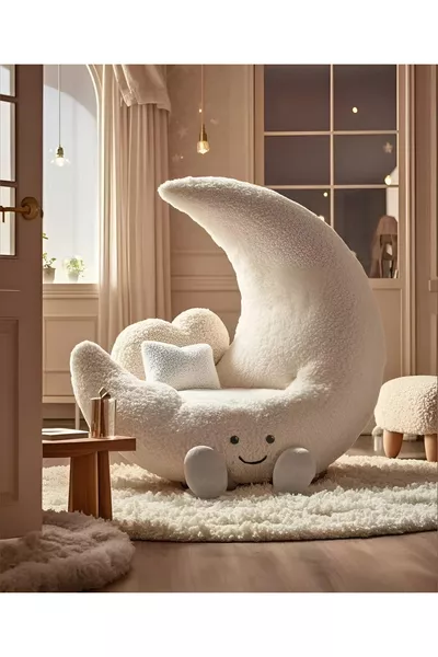 Chaise de sommeil à boucles Luna-Sleep en forme de lune