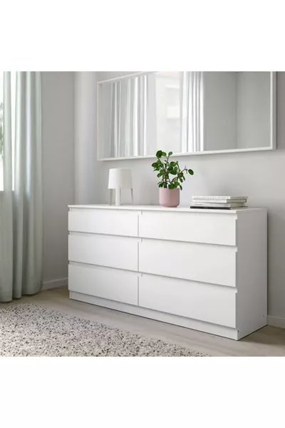 6-Drawer Dresser x cm White