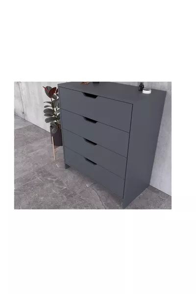 EFES DRESSOIR, 4 LADEN, ANTRACIET