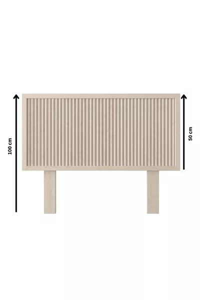 Marbled Model Varnished Wooden Single Headboard (VERTICAL)