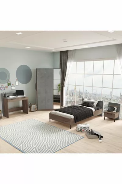 Комплект детска стая New Home Кафе-бетон
