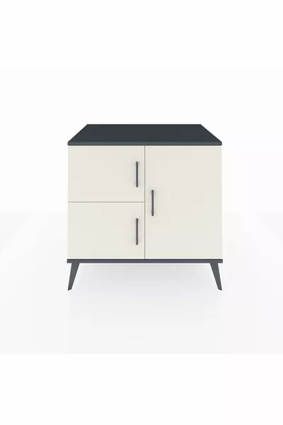 Kronos Dresser 2 Shelves 3 Doors Anthracite-Pebble/Anthracite