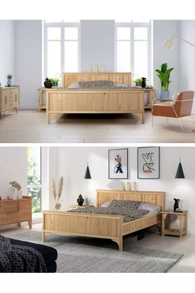 Mika Solid Wood Bed Frame