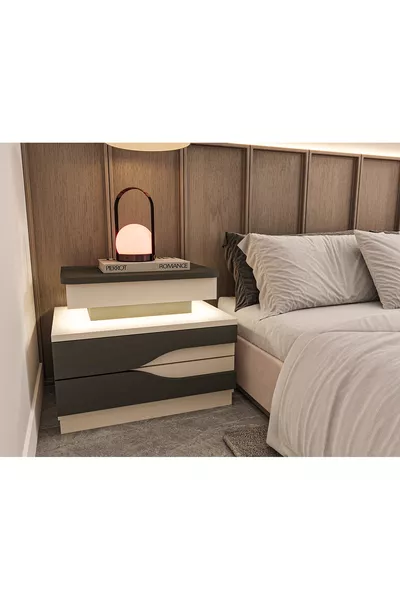 Nightstand with NFC Card and Hidden Compartment