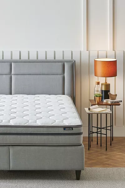 Fresh Sense Pro Yatak, Baza, Başlık 3'lü Set - Gri