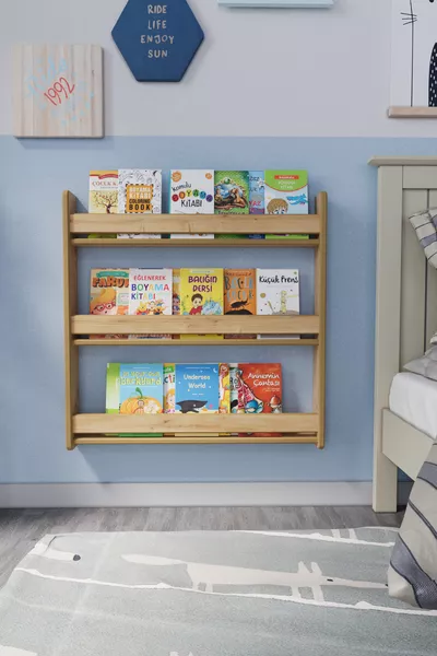 Bibliothèque pour enfants Montessori à 3 étagères, * cm - Chêne Saphir