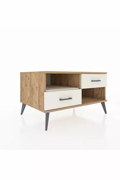 Kronos Kommode Ein Regal 2 Schubladen Kiefer-Marmor