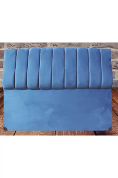 Testata Alc Sante con piume Tay blu a doppia sezione per letto matrimoniale