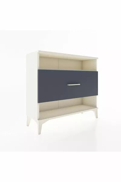 Arges Dresser Single Shelf Single Drawer Moonstone-Anthracite
